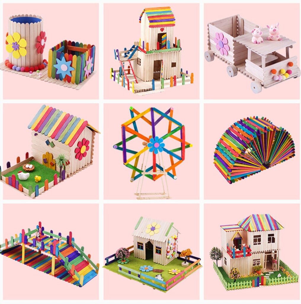 Värvilised puupulgad, 50 tk hind ja info | Arendavad mänguasjad | kaup24.ee