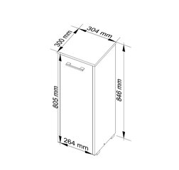 Eraldiseisev vannitoakapp Akord S30 Wenge, pruun/valge hind ja info | Vannitoakapid | kaup24.ee