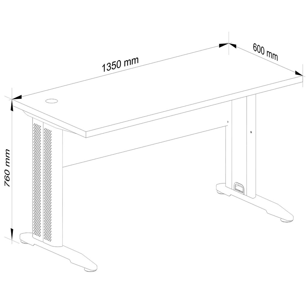 Arvutilaud BM-135, tumehall hind ja info | Arvutilauad, kirjutuslauad | kaup24.ee