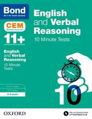 Bond 11plus: English & Verbal Reasoning: CEM 10 Minute Tests: 8-9 years цена и информация | Книги для подростков и молодежи | kaup24.ee