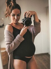 Julimex эластичная безшовная нижняя майка для беременных "Flexi-One Mama Black" цена и информация | Нижнее корректирующее белье | kaup24.ee