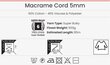 Kudumislõng YarnArt Macrame Cord 5 MM 500g, värvus 753 цена и информация | Kudumistarvikud | kaup24.ee