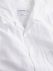 CALVIN KLEIN Linen Cotton Cuban Bright White 560075772 цена и информация | Мужские рубашки | kaup24.ee