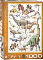 Pusle Eurographics, 6000-0099, Dinosaurs of the Jurassic, 1000 tk цена и информация | Пазлы | kaup24.ee