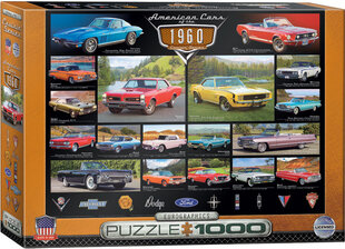 Пазл Eurographics, 6000-0677, American Cars of the 1960s, 1000 шт. цена и информация | Пазлы | kaup24.ee