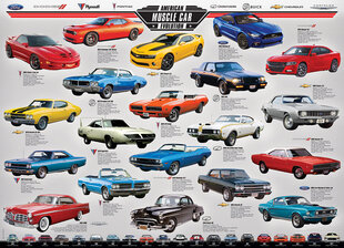 Пазл Eurographics, 6000-0682, American Muscle Car Evolution, 1000 шт. цена и информация | Пазлы | kaup24.ee