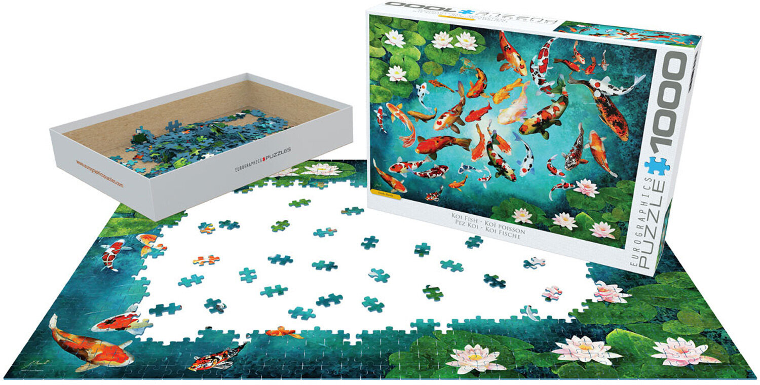 Pusle Eurographics, 6000-5696, Colorful Koi, 1000 tk hind ja info | Pusled | kaup24.ee