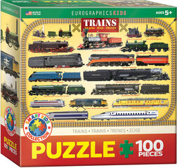 Пазл Eurographics, 6100-0090, Trains, 100 шт. цена и информация | Пазлы | kaup24.ee