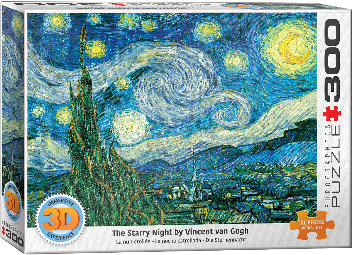 Pusle Eurographics, 6331-1204, Starry Night 3D Lenticular, 300 tk hind ja info | Pusled | kaup24.ee