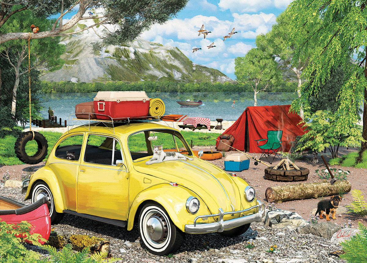 Pusle Eurographics, 8551-5691, VW Beetle Camping, Tin, 550 tk цена и информация | Pusled | kaup24.ee