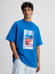Calvin Klein Jeans Motion Floral Graphic Tarps Blue 560076357 цена и информация | Мужские футболки | kaup24.ee