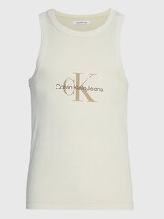 Maika Calvin Klein Jeans Monologo Washed Rib Tank Classic Beige 560076518 hind ja info | Meeste T-särgid | kaup24.ee