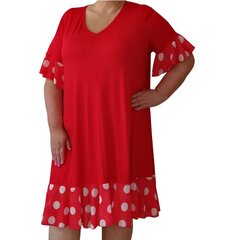 Женское вискозное платье с воланами Moda Italia, красное цена и информация | Платья | kaup24.ee