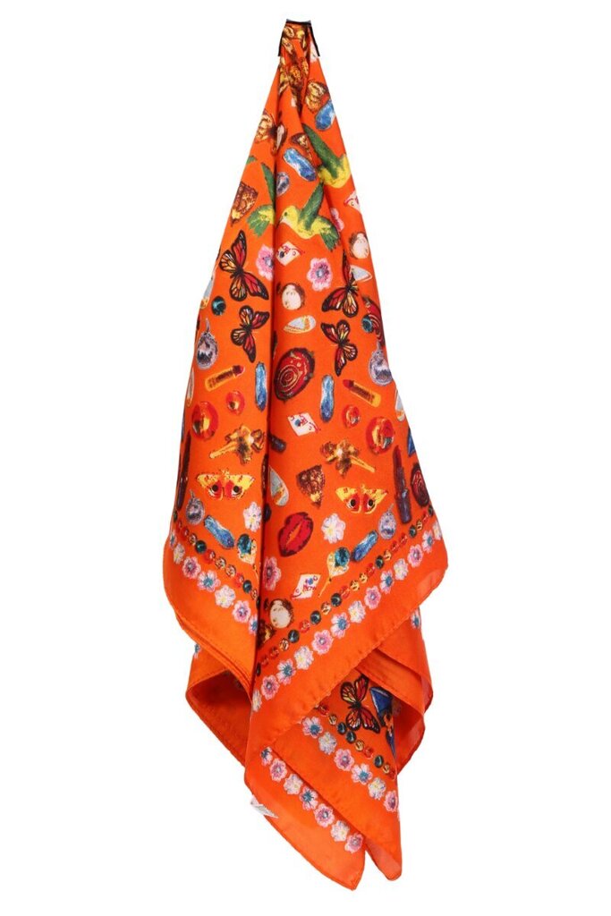 AMARONI oranž kirju kaelarätik SCARF059-ONE SIZE hind ja info | Naiste sallid | kaup24.ee