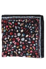 AMARONI musta värvi kirju kaelarätik SCARF061-ONE SIZE цена и информация | Женские шарфы, платки | kaup24.ee