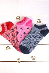 Mermaid kinkekarp 3 mereteemalise sokipaariga Mermaidnavy+Mermaidred+Mermaidpink-36-40 цена и информация | Женские носки | kaup24.ee