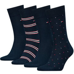 Tommy Hilfiger meeste sokid 4pk kinkekarbis, tumesinine цена и информация | Meeste sokid | kaup24.ee