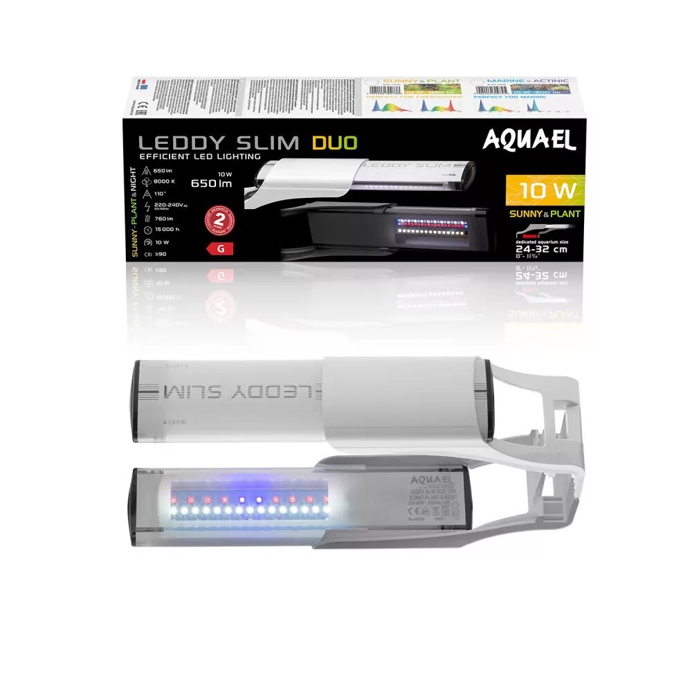 Akvaariumi valgustus Leddy Slim Duo Sunny Plant LED, 10 W hind ja info | Akvaariumid ja seadmed | kaup24.ee