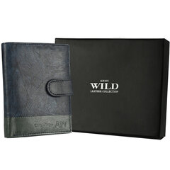 Meeste rahakott Always Wild, naturaalsest nahast, sinine hind ja info | Meeste rahakotid | kaup24.ee