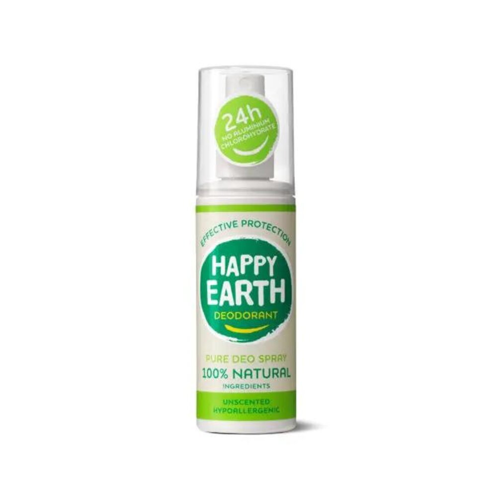 Happy Earth 100% looduslik lõhnatu deodorant sprei tundlikule nahale, 100 ml hind ja info | Deodorandid | kaup24.ee