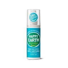 Натуральный дезодорант-спрей с освежающим ароматом лайма и кедра Happy Earth 100%, 100мл цена и информация | Дезодоранты | kaup24.ee