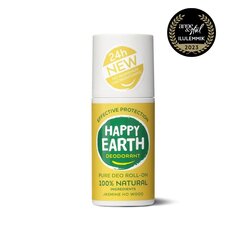 Happy Earth 100% looduslik lummava jasmiini ja Ho Wood lõhnaga deodorant roll-on, 75ml hind ja info | Deodorandid | kaup24.ee