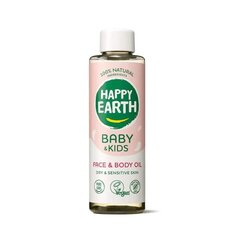 Happy Earth 100% looduslik beebiõli näole ja kehale kuivale ja väga kuivale nahale, 150 ml цена и информация | Косметика для мам и детей | kaup24.ee