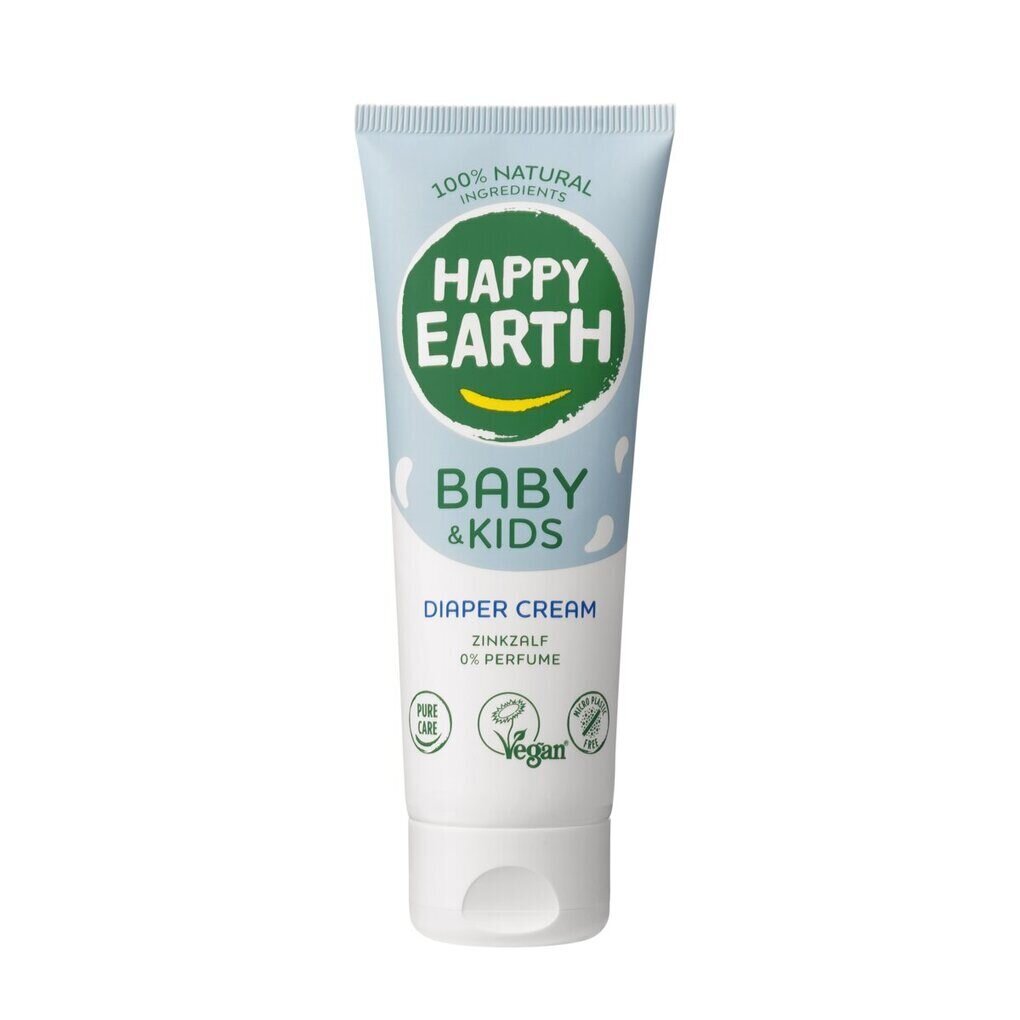 Happy Earth 100% looduslik nahka kaitsev lõhnatu mähkmekreem, 75 ml hind ja info | Laste ja ema kosmeetika | kaup24.ee