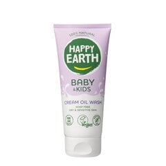 Happy Earth 100% looduslik kreemjas hooldav pesuvahend beebidele, 200 ml цена и информация | Косметика для мам и детей | kaup24.ee