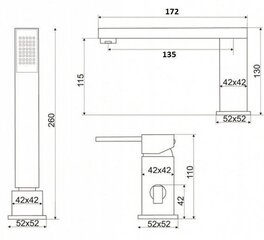 3-osaline vannisegisti Silla S-1032 hind ja info | Vannitoa segistid | kaup24.ee