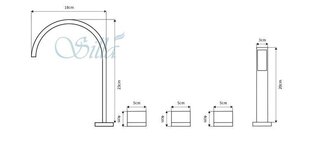 5-osaline vannisegisti Silla SEM-1061G цена и информация | Смесители | kaup24.ee