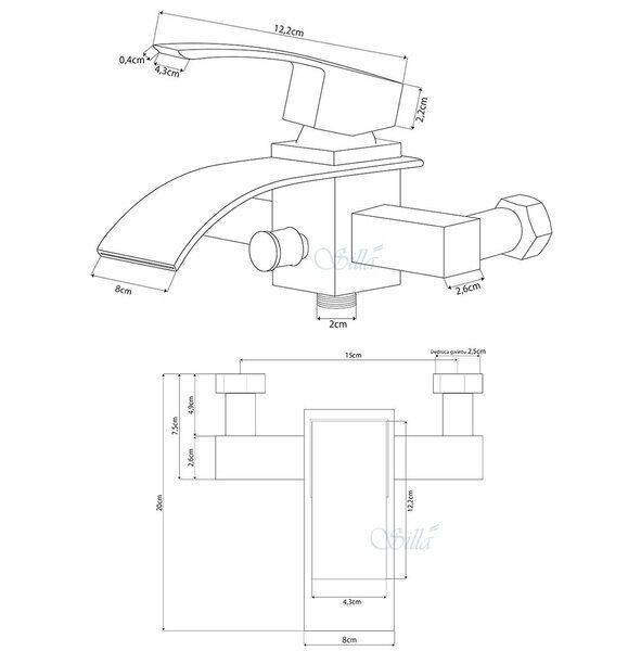 Vannisegisti Silla SEM-1007G hind ja info | Vannitoa segistid | kaup24.ee