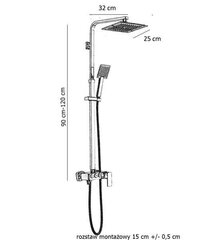 Dušisüsteem Silla S-1160 цена и информация | Душевые комплекты и панели | kaup24.ee