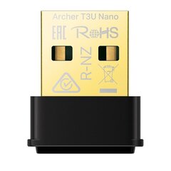 TP-Link USB WiFi адаптер Archer T3U Nano AC1300 цена и информация | Адаптер Aten Video Splitter 2 port 450MHz | kaup24.ee