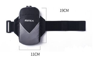Спортивный чехол для телефона RIMIX RM103 на руку, черный цена и информация | Чехлы для телефонов | kaup24.ee
