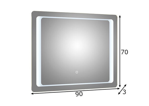 Peegel led-valgustusega 21 цена и информация | Vannitoa peeglid | kaup24.ee