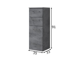 Нижний шкаф в ванную 945 темно-серый цена и информация | Шкафчики для ванной | kaup24.ee