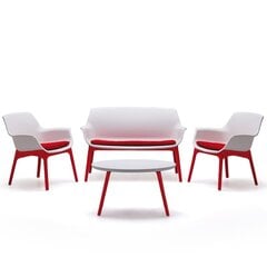 Комплект садовой мебели Luxor Lounge Set белый/красный цена и информация | Комплекты уличной мебели | kaup24.ee