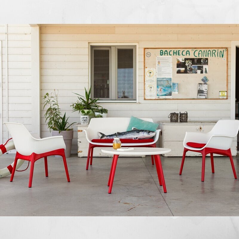 Aiamööbli komplekt Bica Luxor Lounge Set valge/punane цена и информация | Aiamööbli komplektid | kaup24.ee