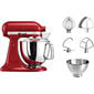 Mikser KitchenAid Artisan 5KSM175PSEER Punane 4.8l 300 W цена и информация | Köögikombainid | kaup24.ee