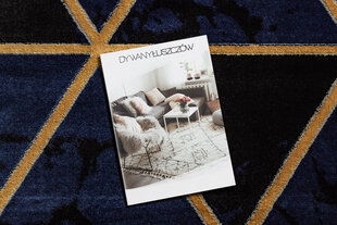 ковер EMERALD эксклюзивный 1020 гламур, стильный Мрамор, треугольники темно-синий / золото цена и информация | Ковры | kaup24.ee