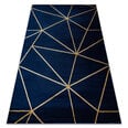 ковер EMERALD эксклюзивный 1013 гламур, стильный геометричес темно-синий / золото