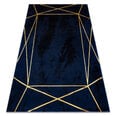 ковер EMERALD эксклюзивный 1022 гламур, стильный геометричес темно-синий / золото