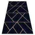 ковер EMERALD эксклюзивный 1012 гламур, стильный геометричес темно-синий / золото
