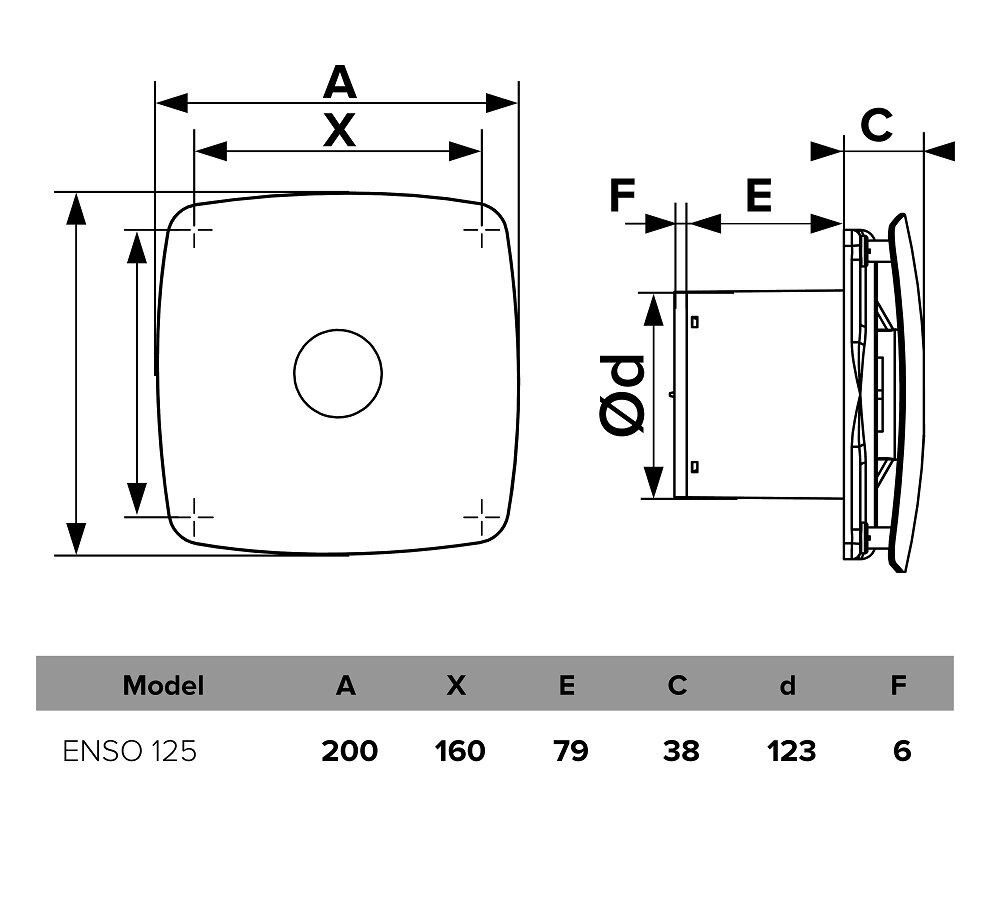 Vannitoa väljalaskeventilaator Vlano ENSO 125 T hind ja info | Vannitoa ventilaatorid | kaup24.ee