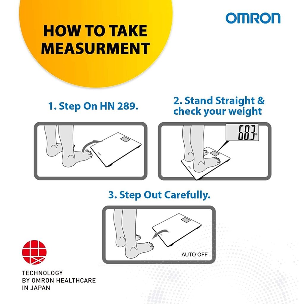 Omron HN-289-E Must Elektrooniline isiklik kaal hind ja info | Kaalud | kaup24.ee