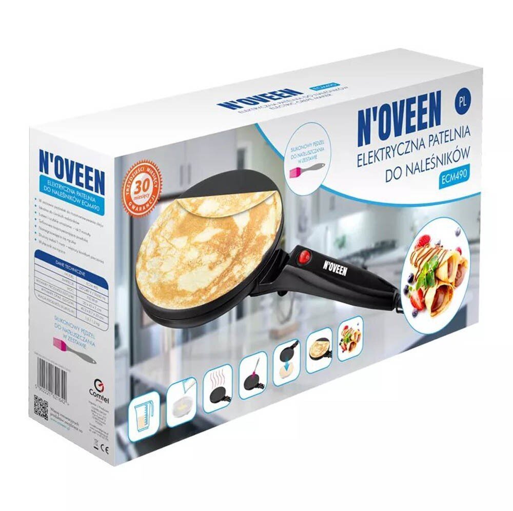 Electric Pancake Pan N'oveen ECM490 цена и информация | Vahvliküpsetajad ja pannkoogiküpsetaja | kaup24.ee