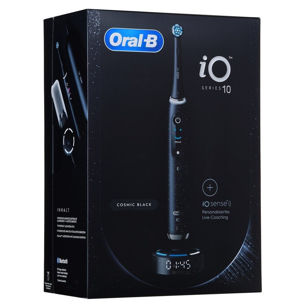 ORAL-B iO Series 10 Cosmic Black elektriline hambahari + iO Sense laadija must цена и информация | Elektrilised hambaharjad | kaup24.ee