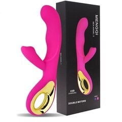 Vaginaalne ja anaalne "Rabbit" tüüpi vibraator USB laadimisega, AM137 hind ja info | Vibraatorid | kaup24.ee