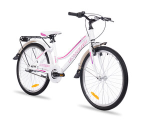 Велосипед детский Insera Cindy 24" 3-v, белый цвет цена и информация | Велосипеды | kaup24.ee